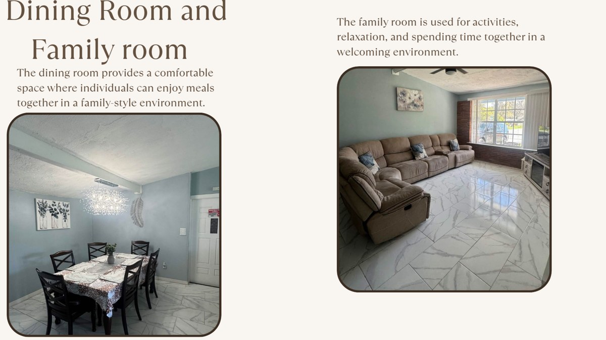 Dining and family room